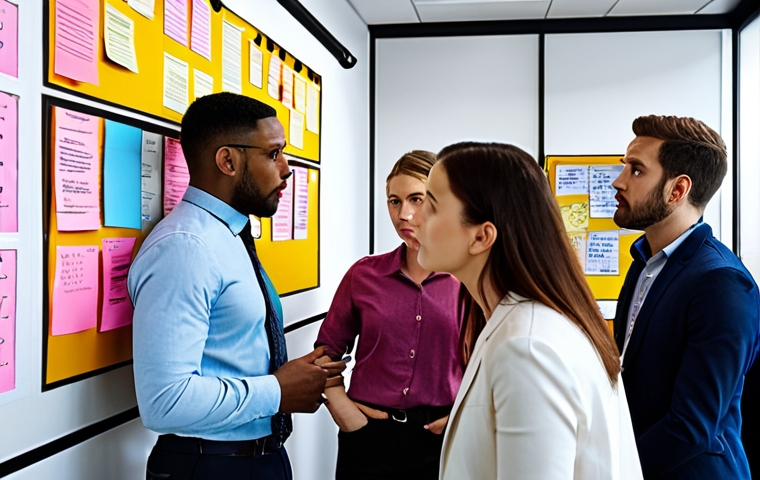 **

A diverse team brainstorming in a modern office, challenging assumptions, with sticky notes and data visualizations on the walls. Focus on collaboration and different perspectives.

**