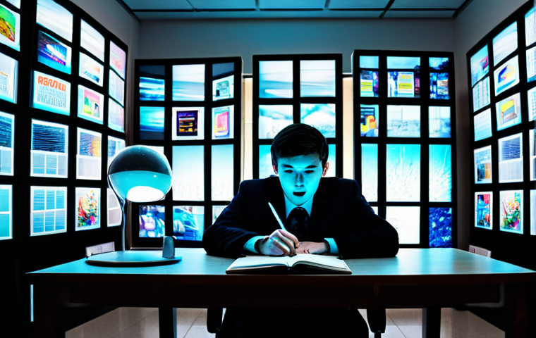 제약 기반 창의성을 위한 목표 설정 방법 - **Image Prompt 1: The Overwhelm of Infinite Choice vs. The Clarity of Focused Action**
"A vibran...