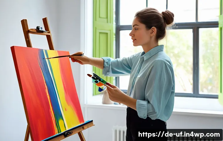 제약 기반 창의성의 기술적 적용 - **Prompt 1: The Focused Artist**
"A female artist in her early 30s, with a concentrated expressi...